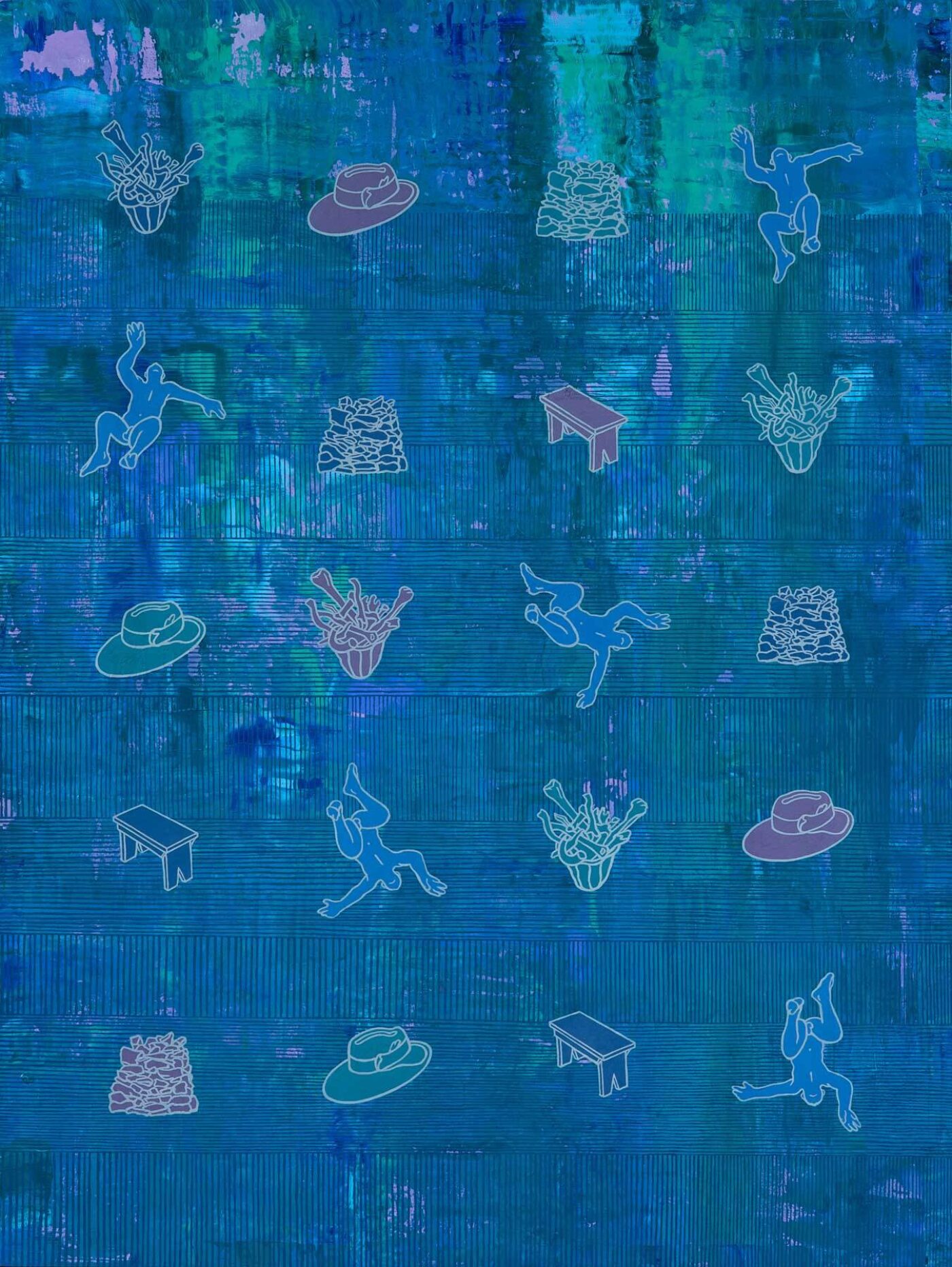 Acrylic painting on wood