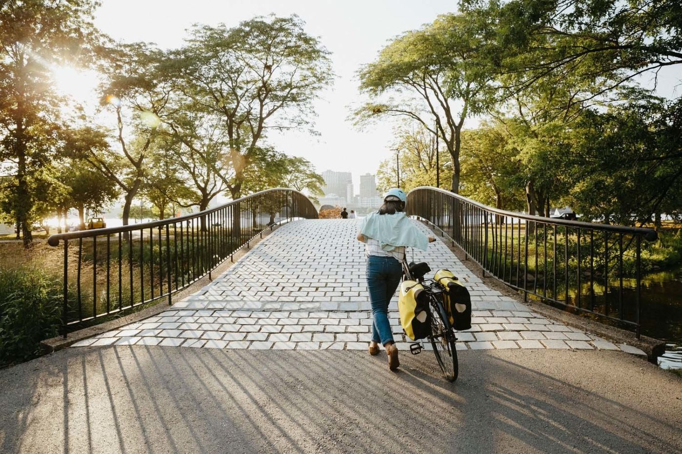 Storrow Lagoon bike path at Charles River Esplanade