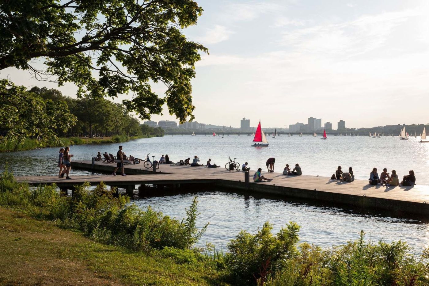 Boston Public Dock on the Esplanade in the Charles River